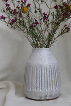 Load image into Gallery viewer, Speckled White Carved Vase (2) (Qty. 1)
