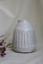 Load image into Gallery viewer, Speckled White Carved Vase (2)
