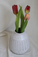 Load image into Gallery viewer, Speckled White Carved Vase (1)
