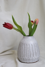 Load image into Gallery viewer, Speckled White Carved Vase (1) (Qty. 1)
