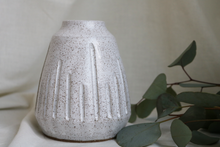 Load image into Gallery viewer, Speckled White Carved Vase (6) (Qty. 1)
