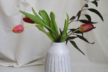 Load image into Gallery viewer, Speckled White Carved Vase (3) (Qty. 1)
