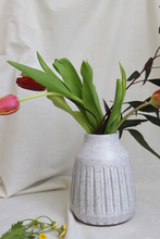 Load image into Gallery viewer, Speckled White Carved Vase (3) (Qty. 1)
