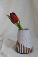 Load image into Gallery viewer, Diagonal Line Cone Bud Vase
