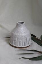 Load image into Gallery viewer, White Speckled Bud Vase
