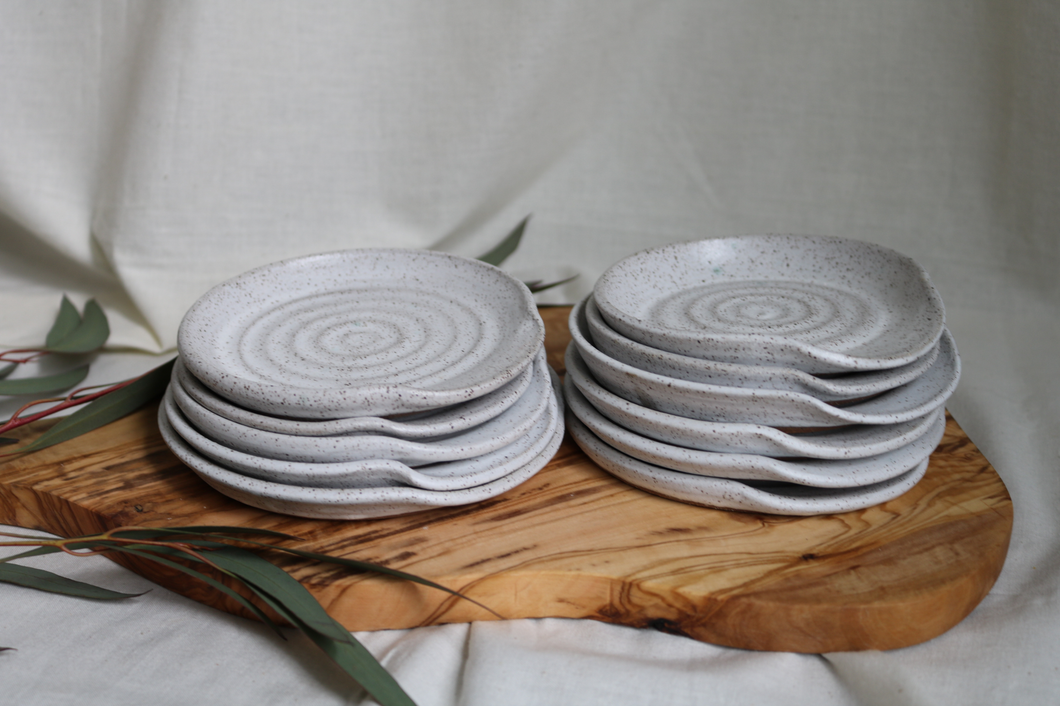 Speckled White Spoon Rest